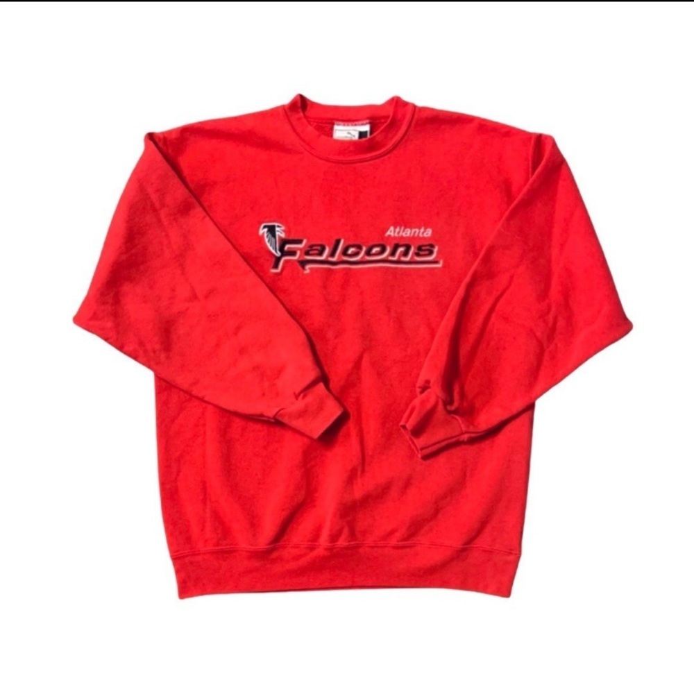 Vintage 90’s Atlanta Falcons Crewneck Pullover Sweatshirt Red Size Large